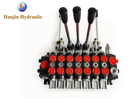 7 Spool 16 Gpm Backhoe Hydraulic Control Valve With 2 Joystick