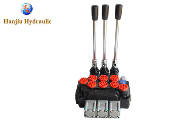 Salami Vemd6 21 Gpm Hydraulic Directional Control Valve Sae 10/12 Inlet / Outlet 3 Spool 4 Way 3 Pos Tandem Ctr