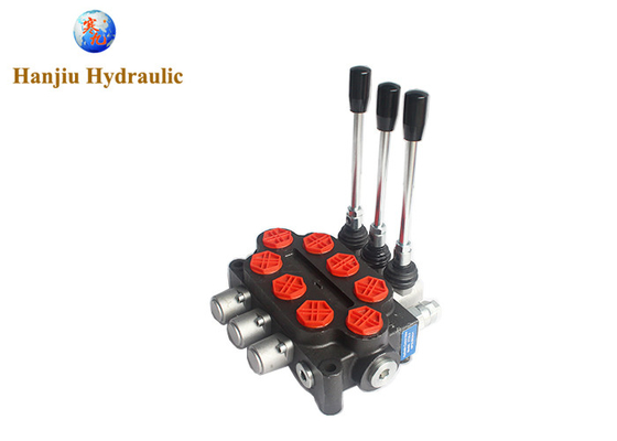 3 Spool Monoblock Directional Control Valve Double Acting Cylinder