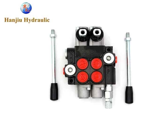 Hydraulic 40 Liter Monoblock Directional Control Valve 2p40 Two Spools G 1/2"