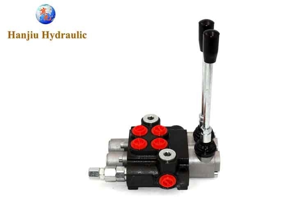 Hydraulic 40 Liter Monoblock Directional Control Valve 2p40 Two Spools G 1/2"