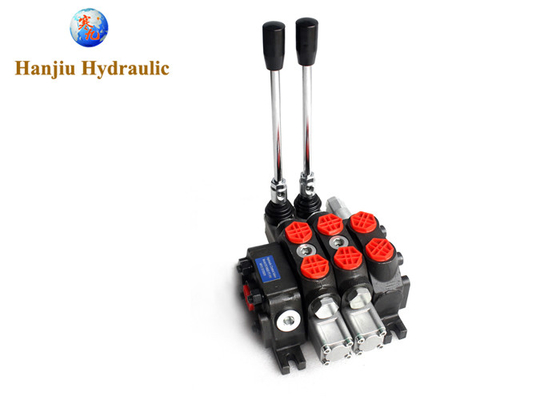 Dcv60 Hydraulic Monoblock Control Valve 2 Bank 1/2 Bsp 60l/Min Double Acting Cylinder Spool 3 Position Spring Return